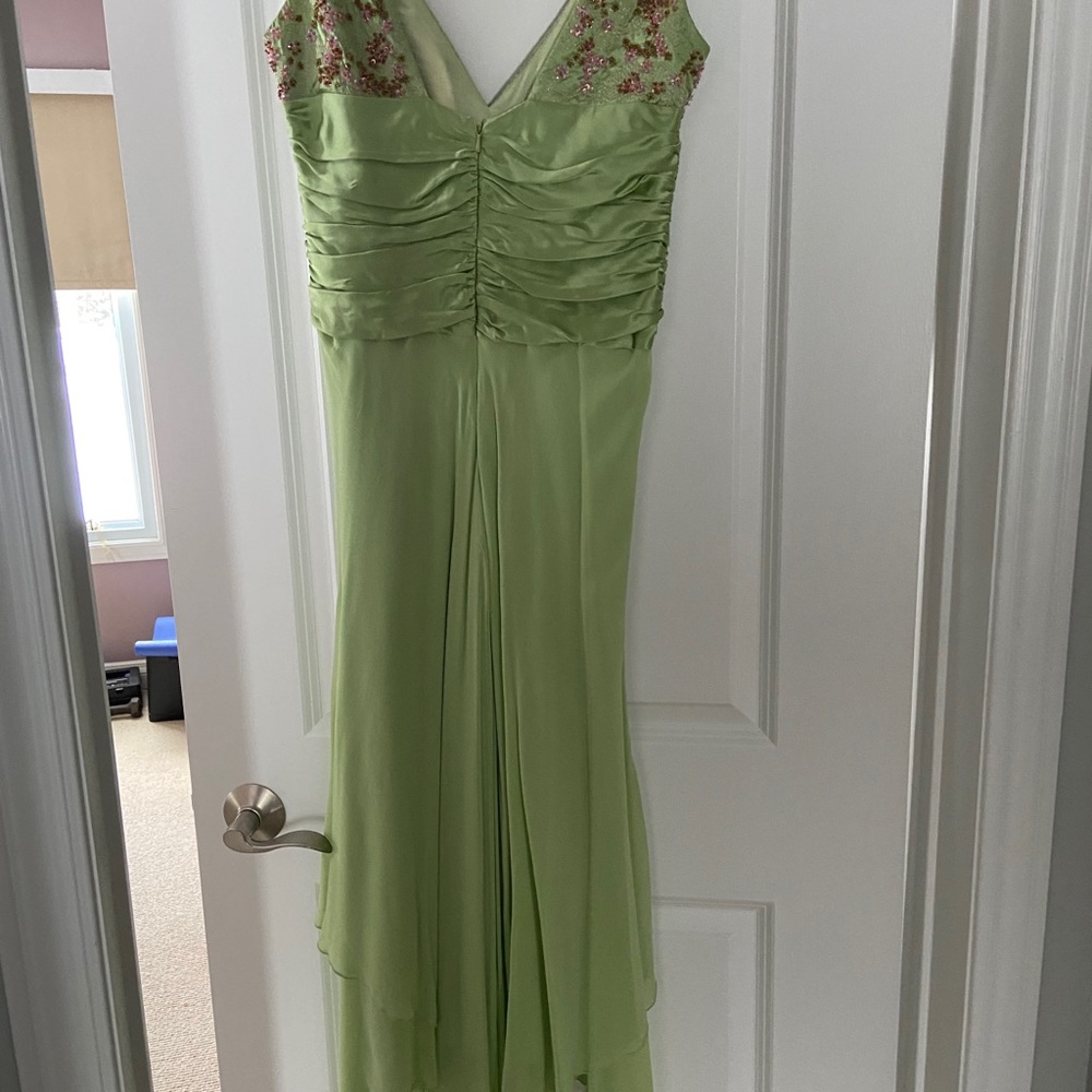 Asymmetrical Green Dress